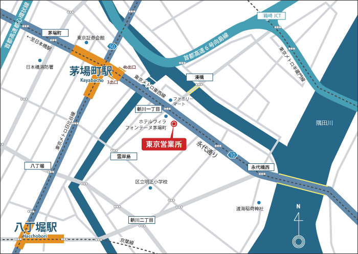 東京営業所周辺マップ